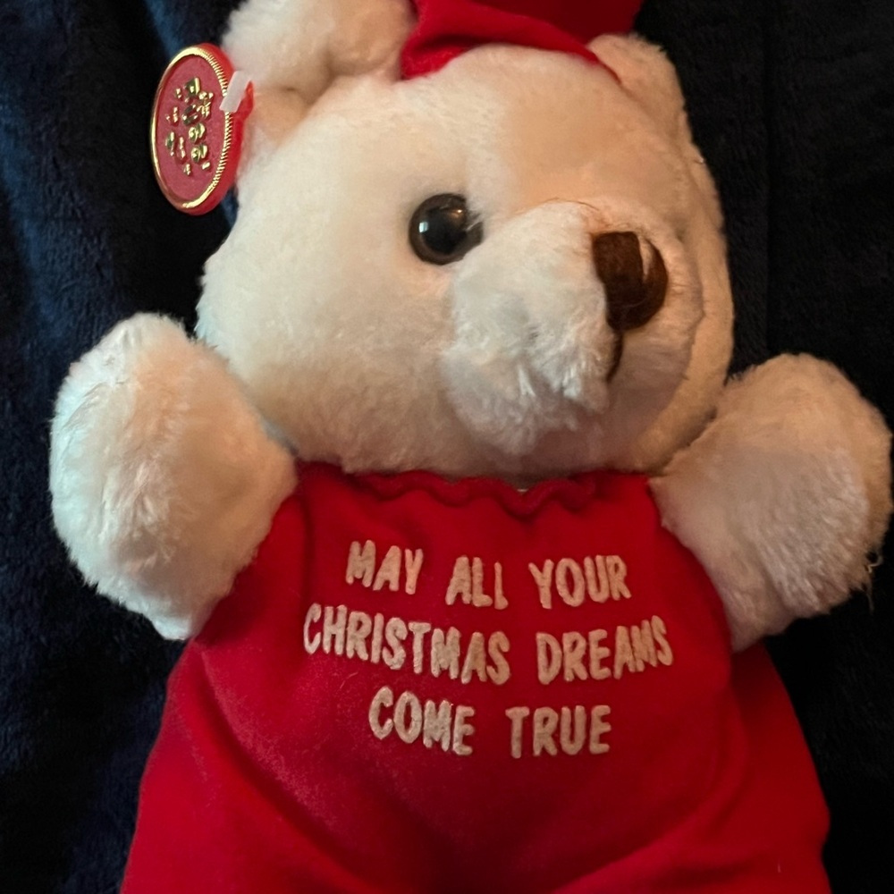Russ Plush Holiday Bear with Red Festive Outfit